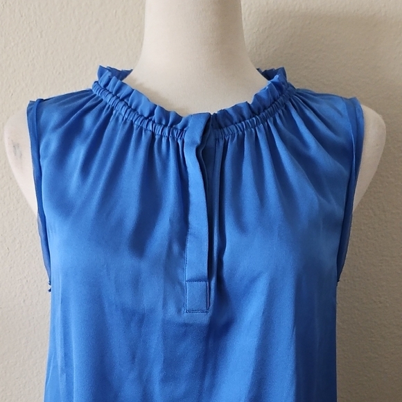 Ann Taylor Vibrant Blue Sleeveless Blouse - Picture 6 of 8